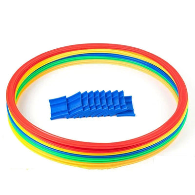 New Outdoor Kids Funny Physical Training Sport Toys Lattice Jump Ring Set Game 10 Hoops 10 Connectors for Park Play Boys Girls - Smarsty