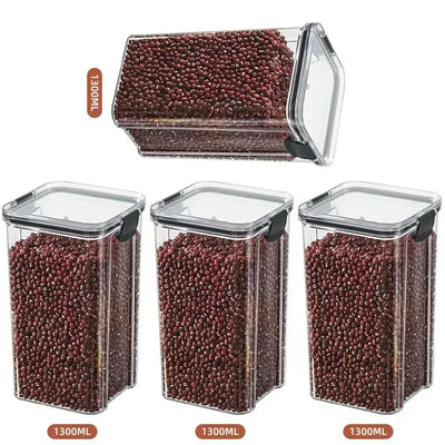 460-1800ml Sets Kitchen Stackable Sealed Jar Plastic Food Storage Box Multigrain Tank Bottle Dried Fruit Tea Storage Containers by Smarsty