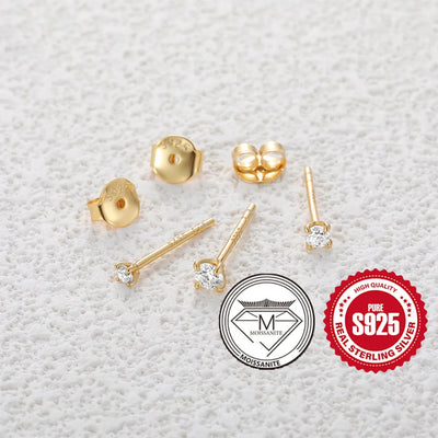 Moissanite Stud Earrings 0.5 To 1.2 Carat Sterling Silver - Smarsty