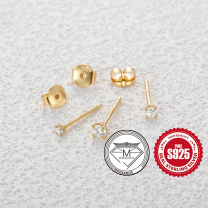 Moissanite Stud Earrings 0.5 To 1.2 Carat Sterling Silver - Smarsty