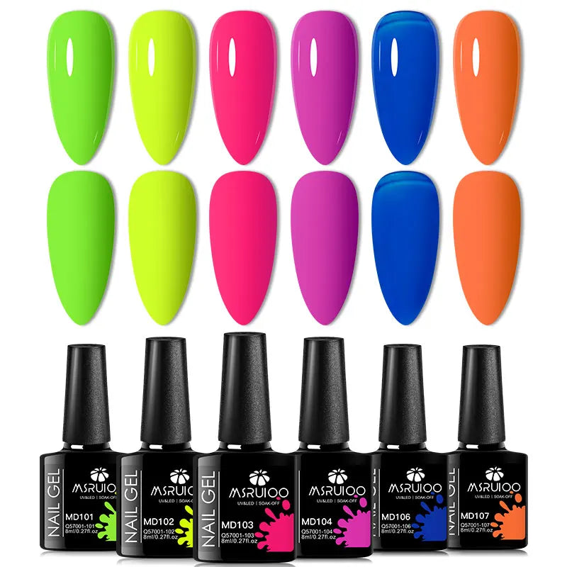 6pc All-Season Gel Nail Polish Set for Long-Lasting Manicure - Smarsty