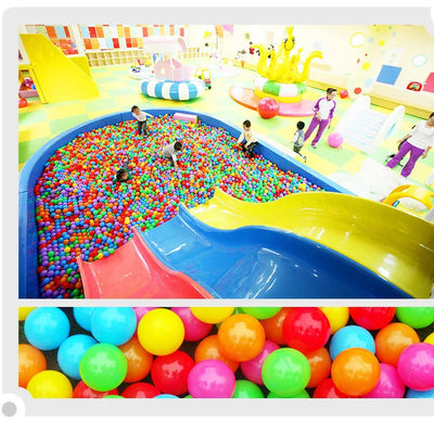 100PCS Outdoor Sport Ball Colorful Soft Water Swim Pool Ocean Wave Ball Baby Eco-Friendly Stress Air Ball Tent Toys for Children - Smarsty