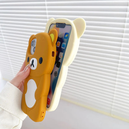 Smarsty Bear Themed Silicone Phone Case Soft Grip Protection -