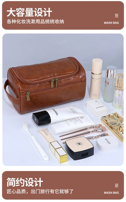 Men Luxury Toiletry Bag Travel Organizer With Hanging Hook - Smarsty