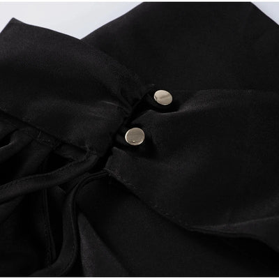 Sexy Satin Ribbon Party Dress Women Elegant Halter Backless Off Shoulder Sleeveless Female Dresses 2024 Summer Solid Robe Gown - Smarsty