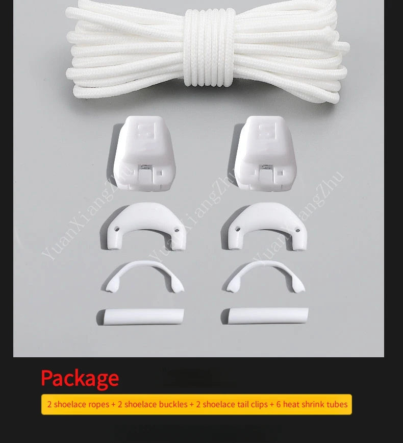 New No tie Shoe laces Round Tennis Laces Without ties Adult Kids Quality Running Sneakers Shoelaces Black White Shoes Accesories