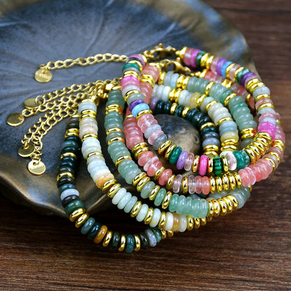 Colorful Natural Stone Beaded Bracelet for Women - Smarsty