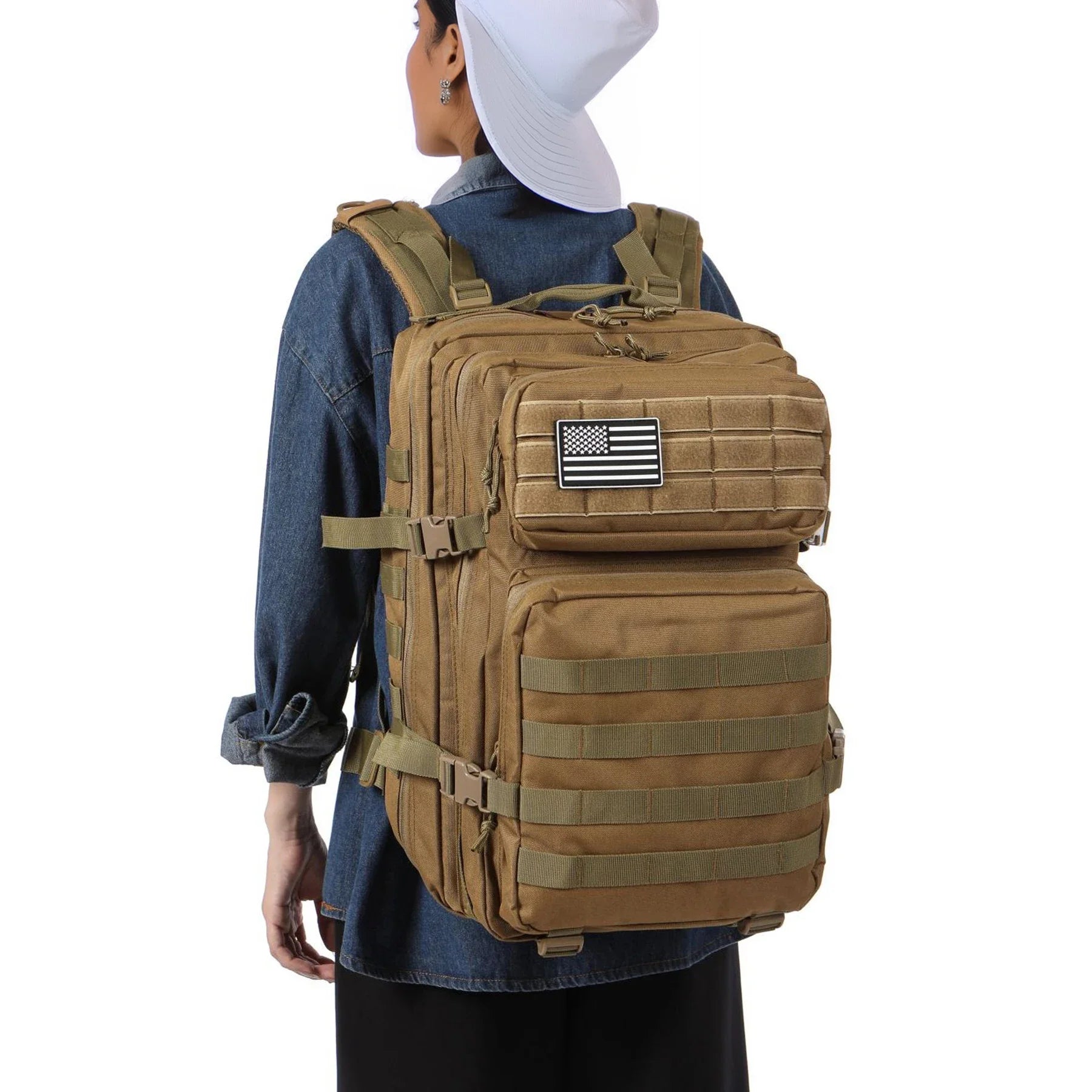 25L/50L Tactical Backpack Molle Bag Outdoor Bags Backpack for Hiking Camping Trekking Hunting Fishing GYM Bags Backpacks - Smarsty