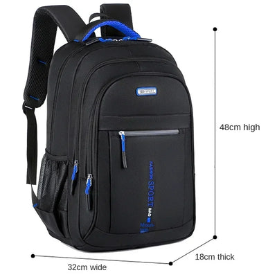 Men's Backpacks Oxford Waterproof Rucksack Business Computer Bag Casual Travel Backpack Senior High School Student Schoolbag - Smarsty