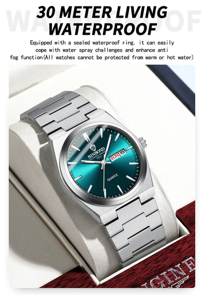 Luxury Waterproof Quartz Men's Watch with Luminous Features - Smarsty