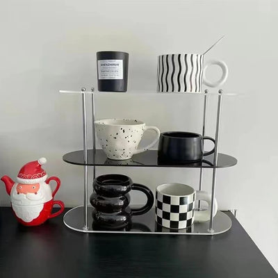 Ins Style Acrylic Multi-layer Storage Rack Decorative Shelves Desk Organizer Makeup Jewelry Home Organization Garden by Smarsty