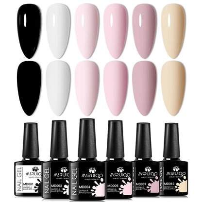 6pc All-Season Gel Nail Polish Set for Long-Lasting Manicure - Smarsty