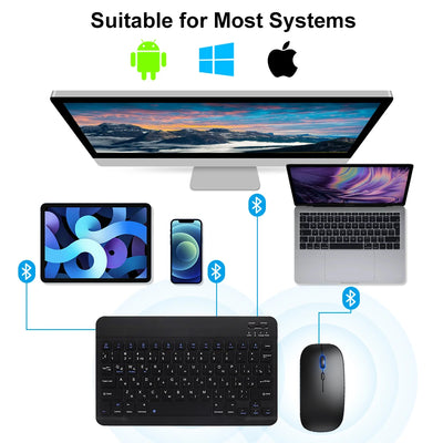 Mini Wireless Bluetooth Keyboard With Integrated Mouse - Smarsty