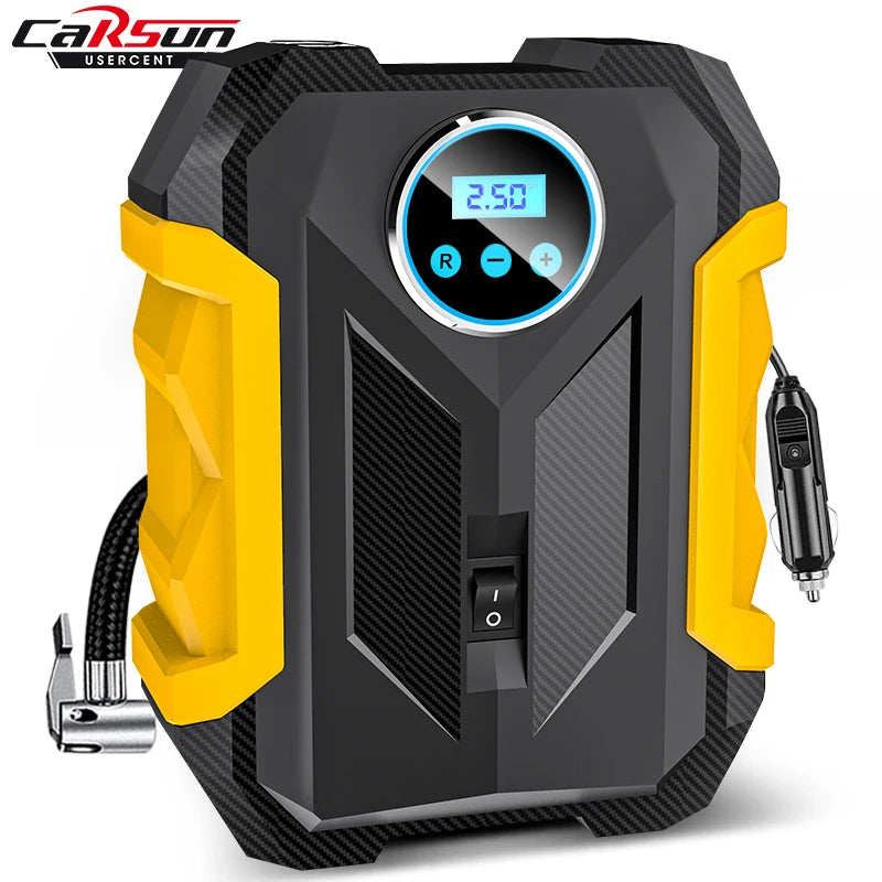 Portable Car Tire Inflator with LED Light and Digital Gauge - Smarsty