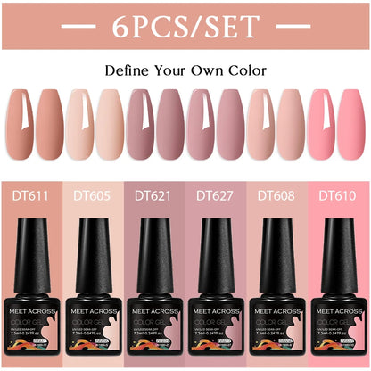 Nude Brown Gel Nail Polish Set for Long Lasting Manicure - Smarsty