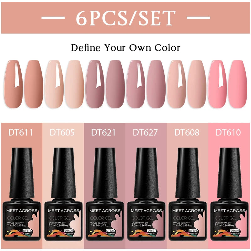 Nude Brown Gel Nail Polish Set for Long Lasting Manicure - Smarsty