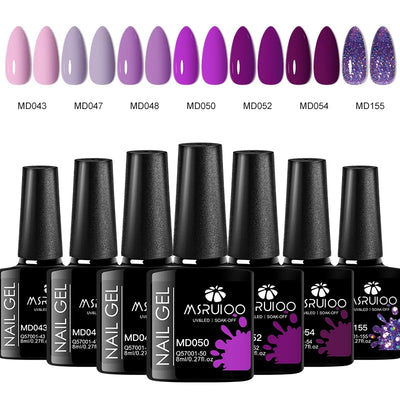 7 Piece Long Lasting Nail Gel Polish Set - Smarsty