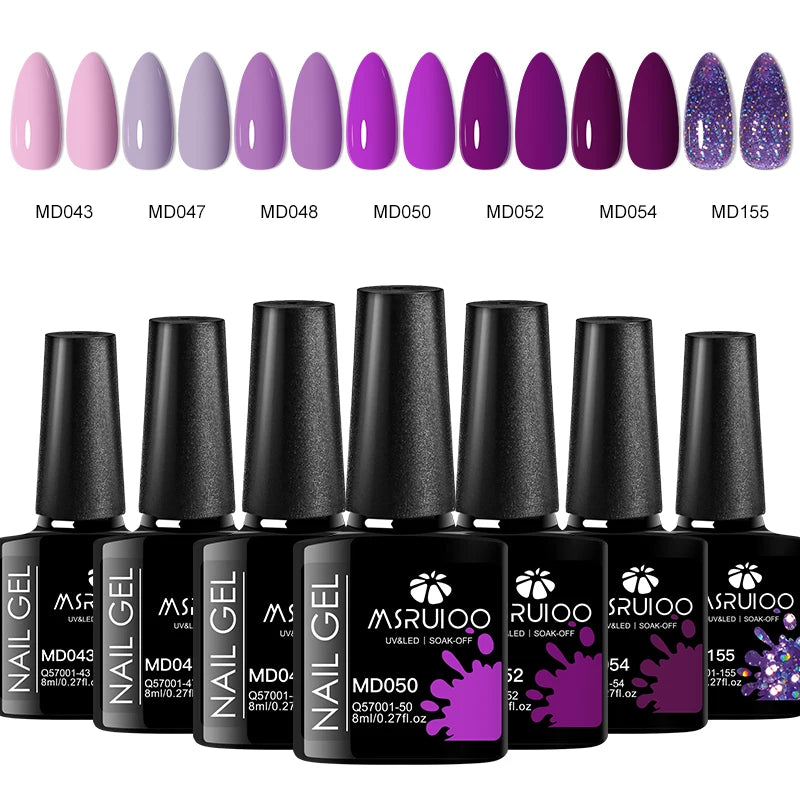 7 Piece Long Lasting Nail Gel Polish Set - Smarsty