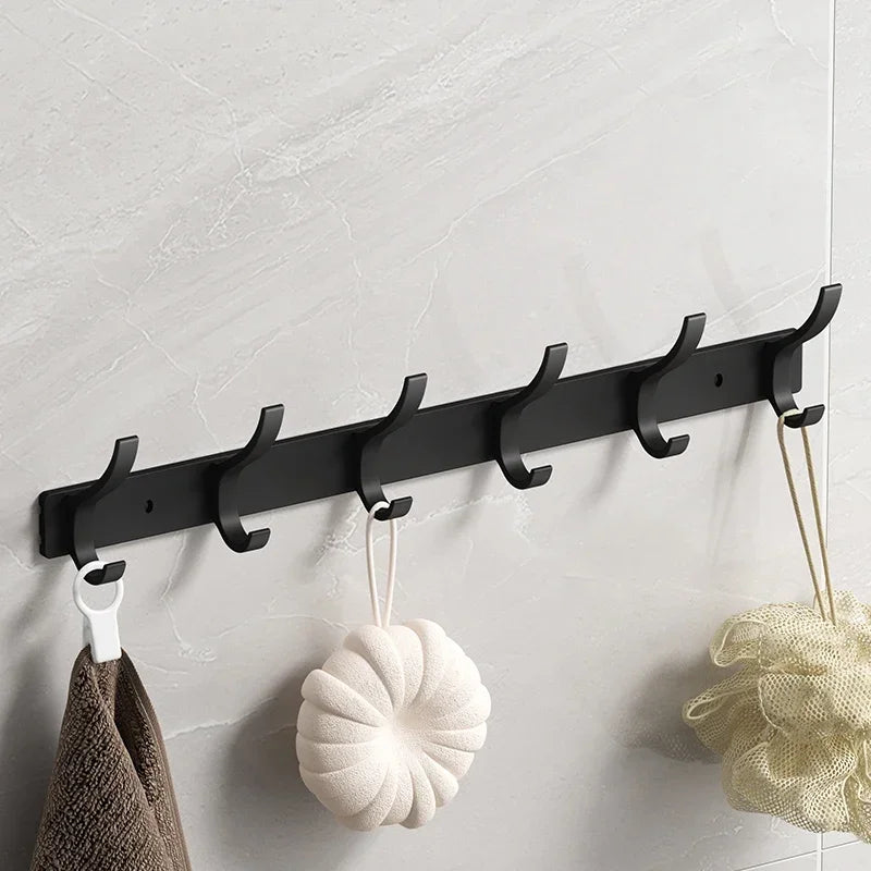 Black Aluminum Robe Hooks for Towel and Coat Storage - Smarsty