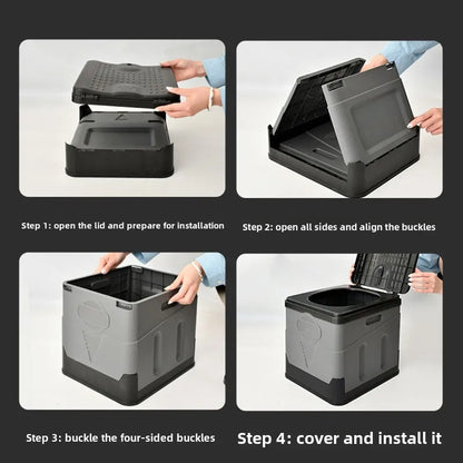 Portable Car Folding Toilet Toilet Camping Emergency Artifact Car Travel Emergency Outdoor Mobile Toilet Camping Equipment
