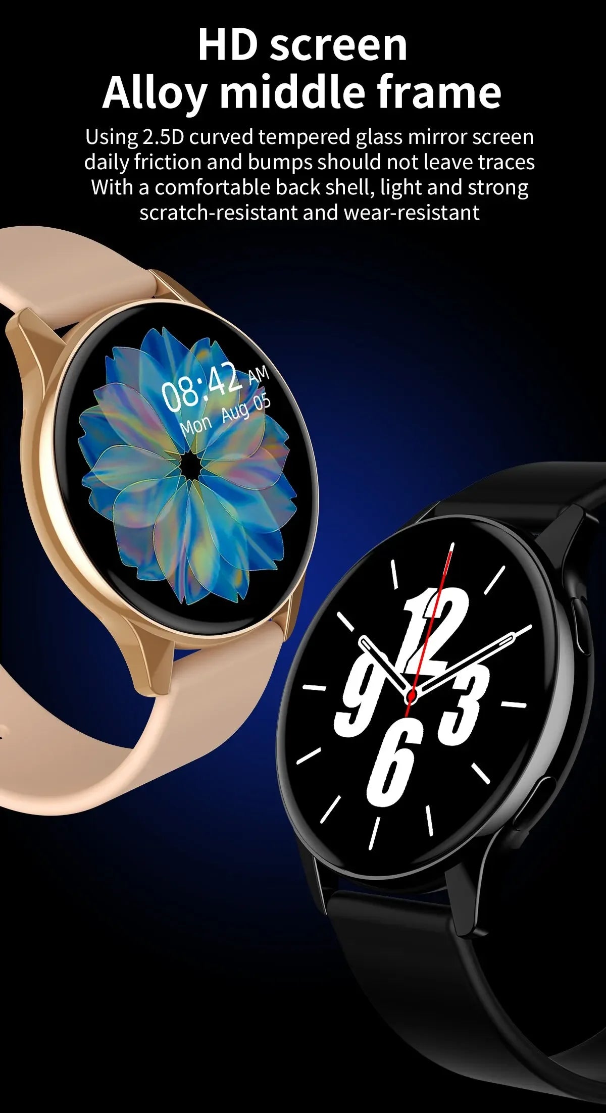 Women Bluetooth Smart Watch with Heart Rate Monitoring - Smarsty