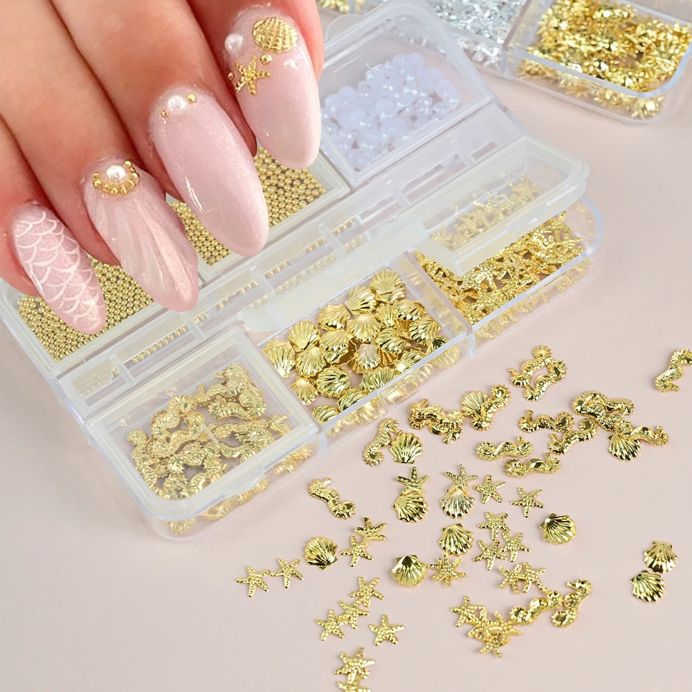 Metal Ocean Nail Art Charms for Stunning Manicures - Smarsty