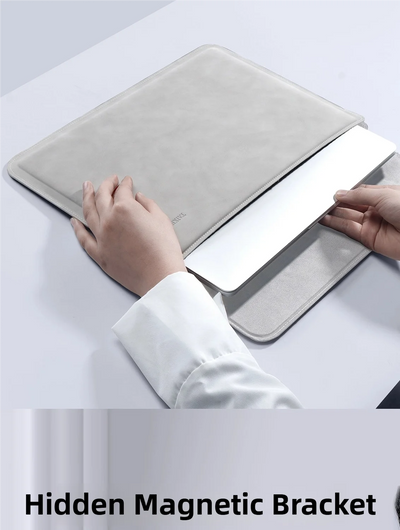 PU Laptop Sleeve 13 To 15 Inch No Zipper CaseGuard - Smarsty