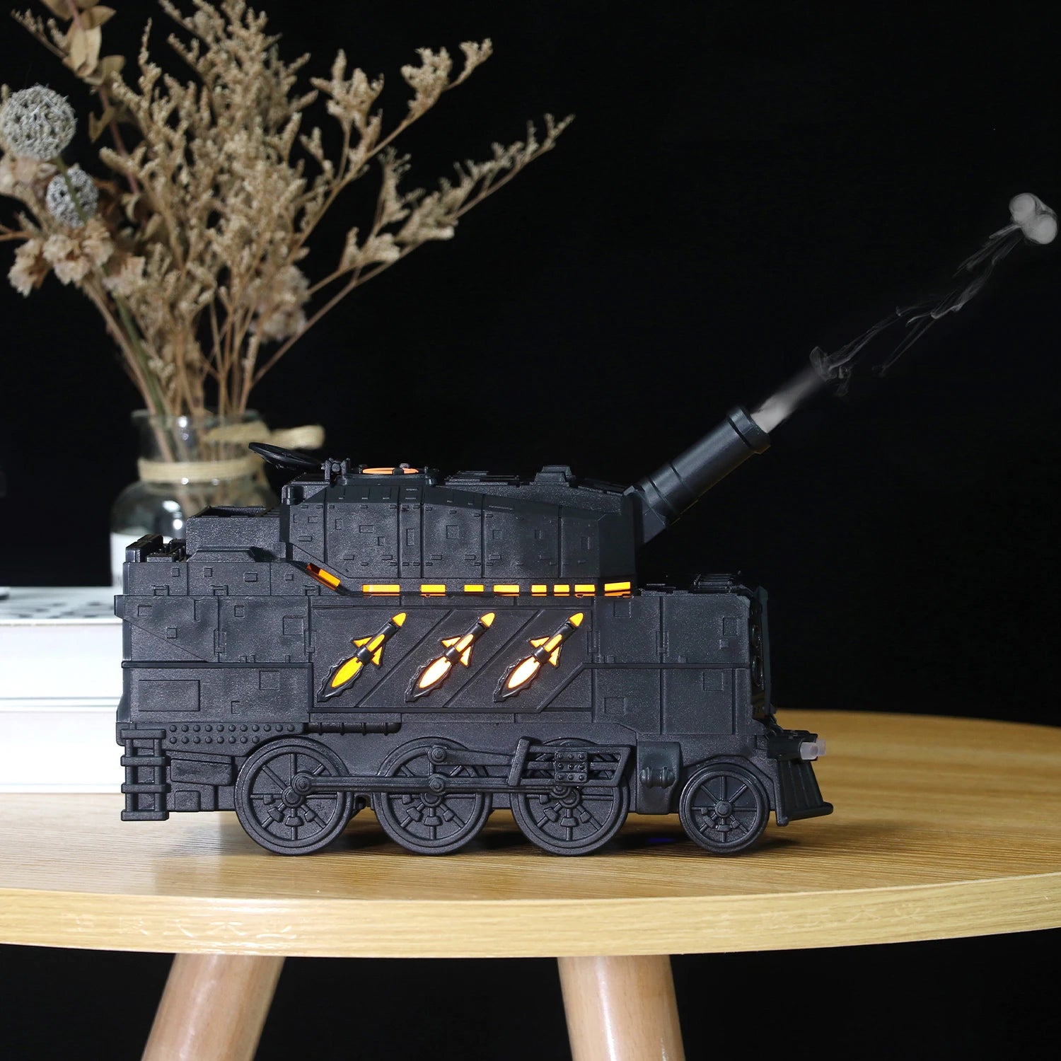 Ship Train Shape Ultrasonic Humidifier With Colorful Lights - Smarsty