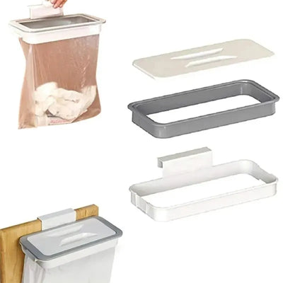 Trash Garbage Hanging Bag Hanger Durable Rubbish Holder Kitchen Support Cabinet Stand Trash Rack Storage Hanger Organizer by Smarsty