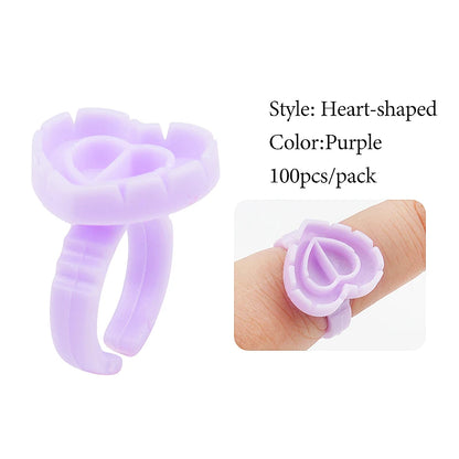 100 Pcs Disposable Eyelash Glue Holder Cups for Easy Makeup - Smarsty