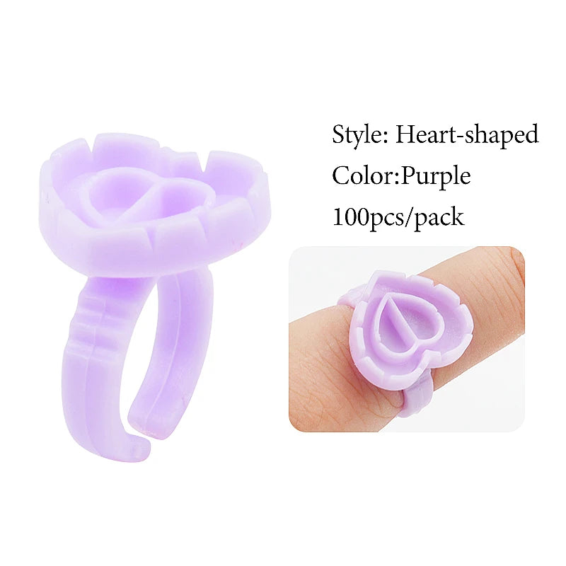 100 Pcs Disposable Eyelash Glue Holder Cups for Easy Makeup - Smarsty