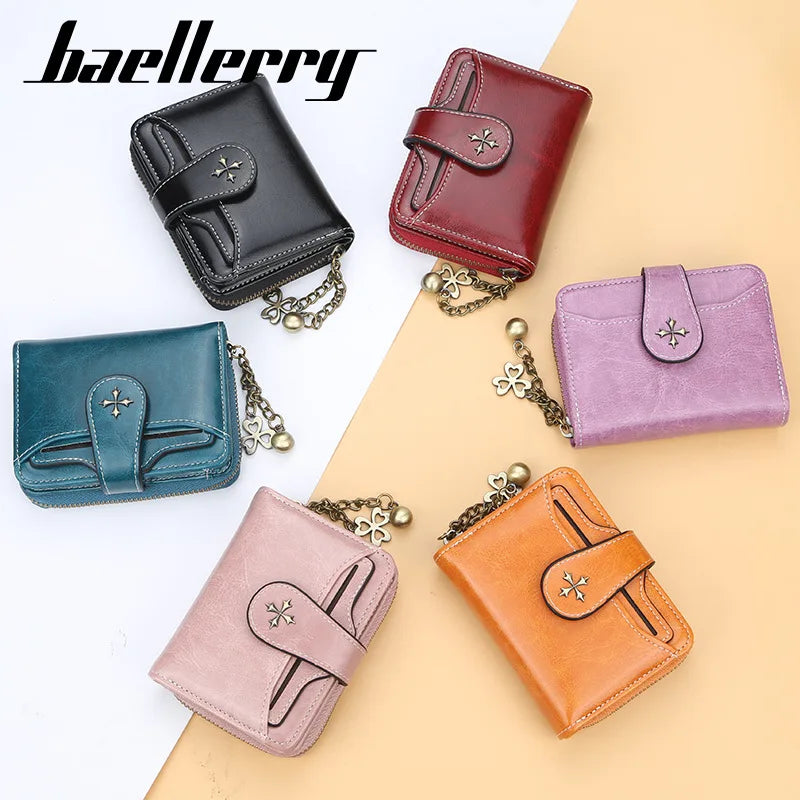 2023 New Women Wallets Fashion Short PU Leather Top Quality Card Holder Female Zipper Purse - Smarsty
