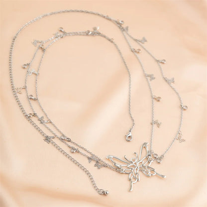 Boho Butterfly Waist Chain with Crystal Tassels - Smarsty