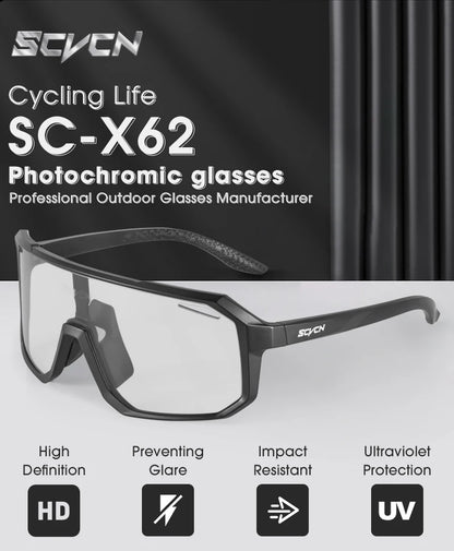SCVCN Photochromic Cycling Sunglasses MTB Glasses Road Bike Cycling UV400 Goggles Men Women Outdoor Bicycle Sports Eyewear New