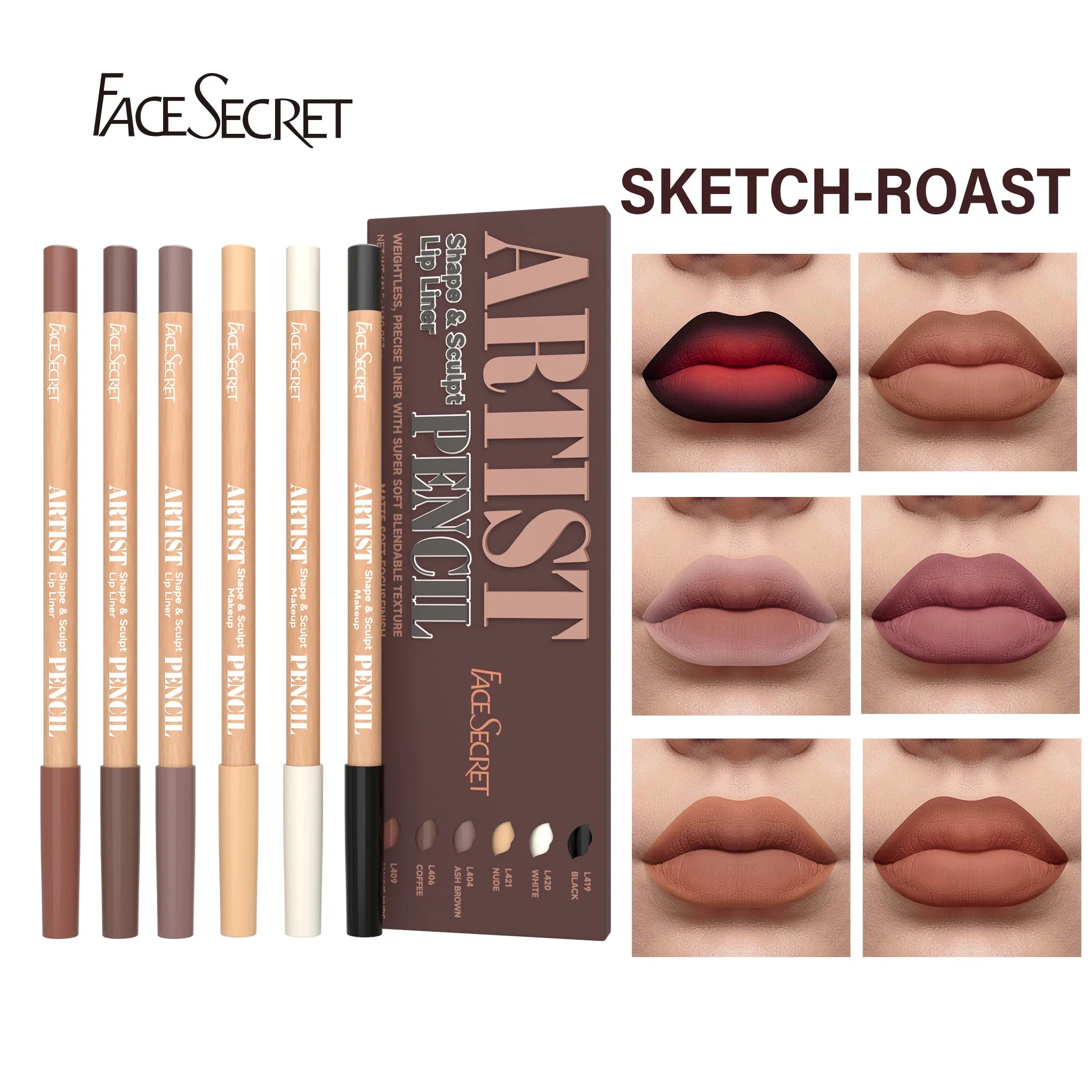 Weightless Matte Lip Liner Pencil Set for Long-lasting Precision - Smarsty
