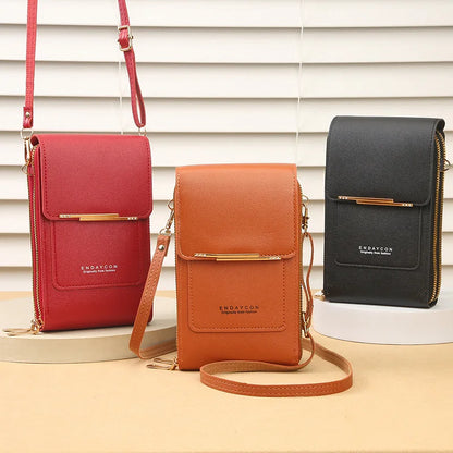 Crossbody Phone Bag With Touch Screen Lock Card Holder - Smarsty