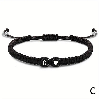 Handmade Adjustable Heart Bracelets A-Z Initials for Friendship - Smarsty