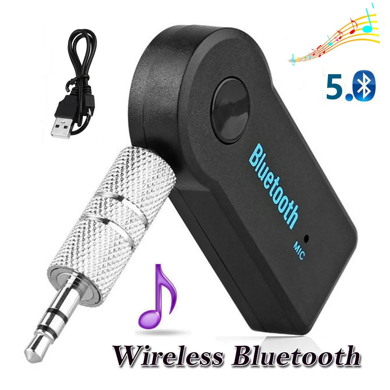 Wireless Bluetooth 5.0 Receiver for Car Audio 3.5mm - Smarsty
