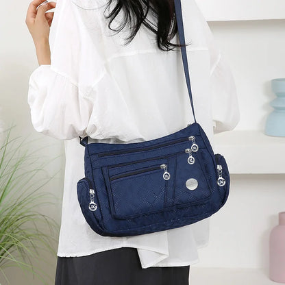 Nylon Crossbody Bag With Multi Compartment Travel Design - Smarsty