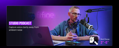 FIFINE USB XLR Dynamic Microphone for Gaming and Streaming - Smarsty