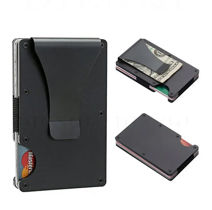 ANTI RFID Blocking Minimalist Card Holder Wallet for Men 2025 Slim Mini Fashion Wallet - Metal Wallet with Money Clip for Unisex - Smarsty