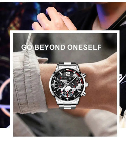 Luxury Men's Silver Quartz Watch With Luminous Feature - Smarsty