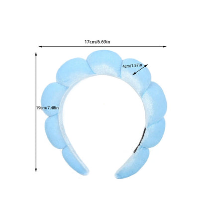 Soft Puffy Sponge Headband For Makeup Retro Terry Cloth - Smarsty