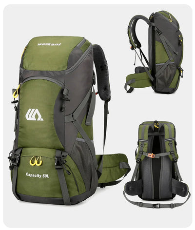 50L Travel Backpack Camping Men Large Hiking Bag Tourist Rucksack Waterproof Outdoor Sports Climbing Mountaineering Bag Luggage by Smarsty