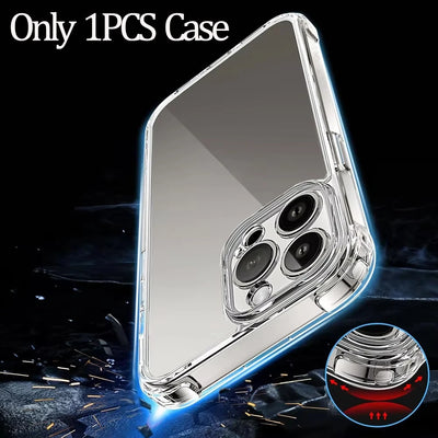 Transparent Shockproof iPhone Case For Multiple Models - Smarsty