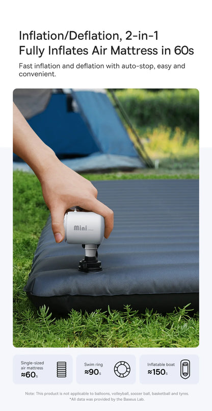 Wireless Air Pump 2In1 Inflate Deflate For Camping Mini - Smarsty