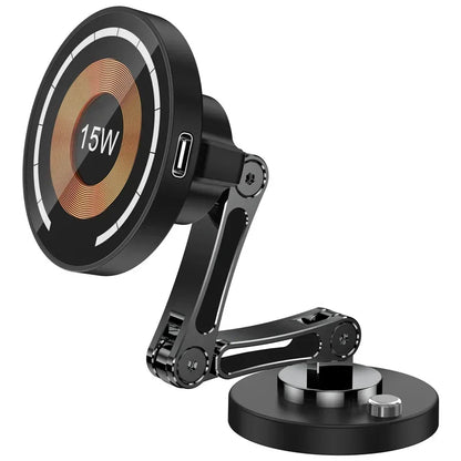 Magnetic Car Wireless Charger Mount With Fast 15W Charging - Smarsty