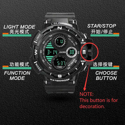 YIKAZE Waterproof Digital Sports Watch for Men - Smarsty