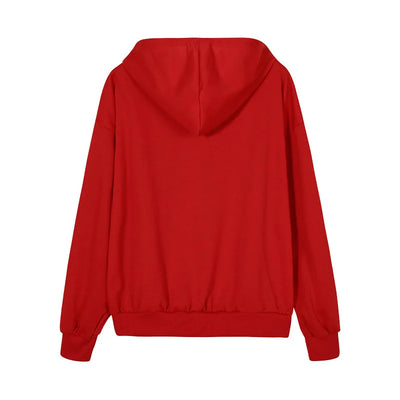 Y2K Rhinestone Skeleton Hoodies Women Gothic Black Zip Up Oversized Sweatshirts Female Retro Harajuku Hooded Jacket Streetwear - Smarsty