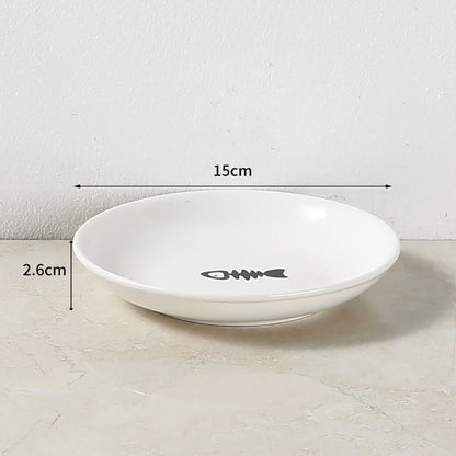 Ceramic Cat Food Bowl with Whisker-Friendly Design - Smarsty